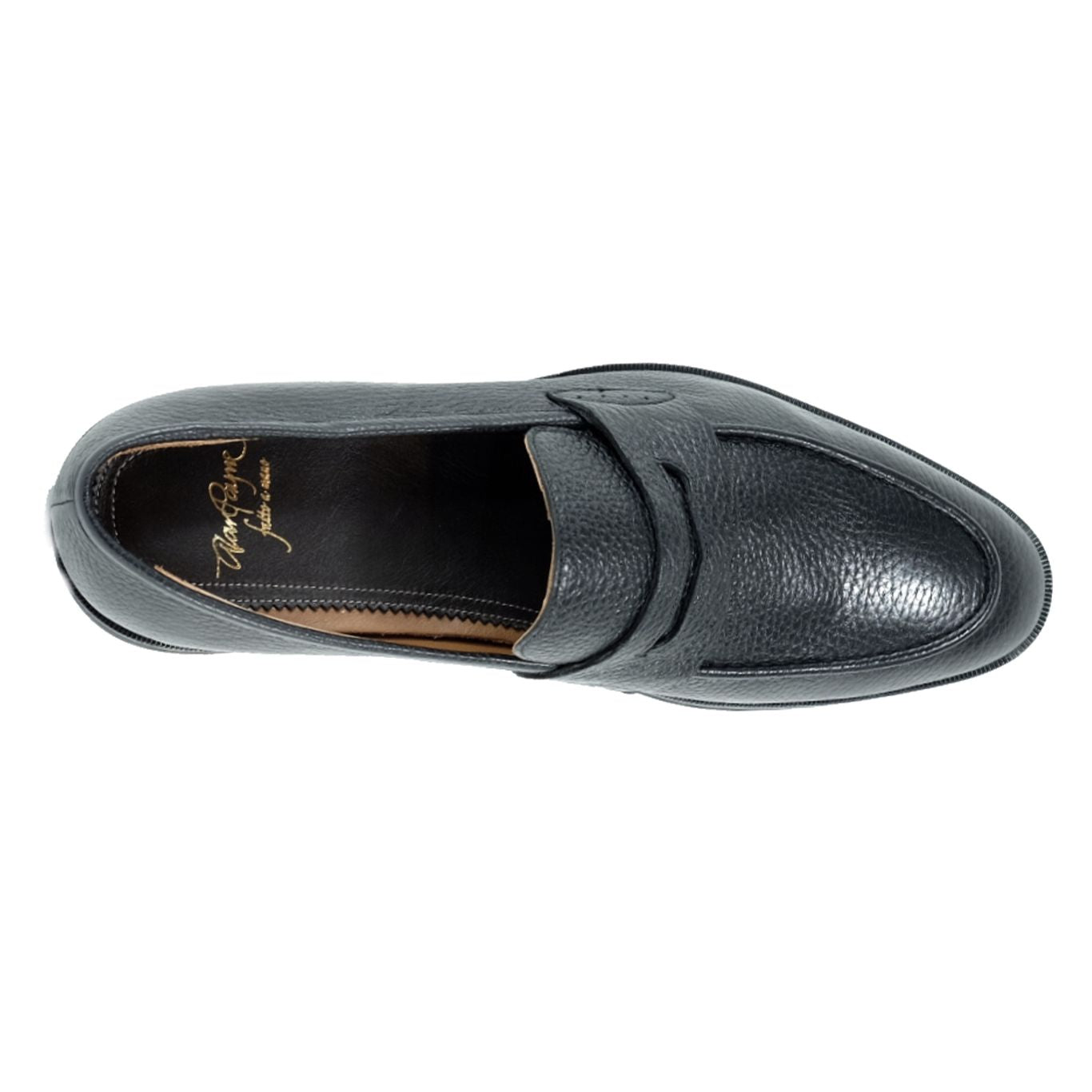 Zurich Deerskin Penny Loafer in Black by Alan Payne Footwear