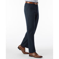 Comfort-EZE Micro Nano Performance Gabardine Trouser in Navy (Dunhill Traditional Fit) by Ballin