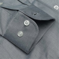 The Worthington - Wrinkle-Free Royal Oxford Cotton Dress Shirt in Charcoal by Cooper & Stewart