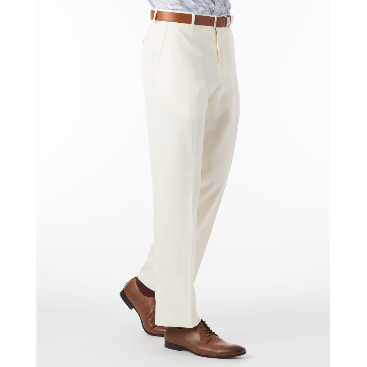 Comfort-EZE Micro Nano Performance Gabardine Trouser in Oyster (Dunhill Traditional Fit) by Ballin