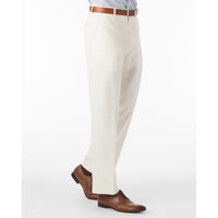 Comfort-EZE Micro Nano Performance Gabardine Trouser in Oyster, Size 40 (Dunhill Traditional Fit) by Ballin
