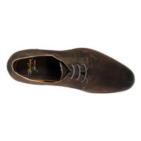 Louie Plain Toe Lace-Up Oxford in Brown Suede by Alan Payne Footwear