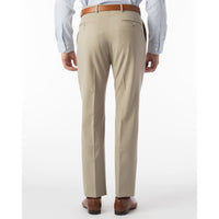 Super 120s Wool Gabardine Comfort-EZE Trouser in Oatmeal (Flat Front Models) by Ballin
