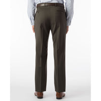 Super 120s Wool Gabardine Comfort-EZE Trouser in Loden (Flat Front Models) by Ballin