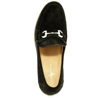 Wharton II Suede Bit Loafer in Black by Alan Payne Footwear