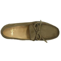Alton Suede Bow Tie Loafer in Moss by Alan Payne Footwear