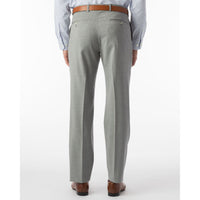 Super 120s Wool Gabardine Comfort-EZE Trouser in Pearl Grey (Flat Front Models) by Ballin