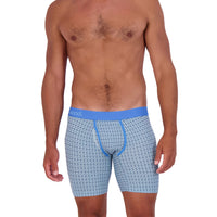 Biker Brief in Steel Blue Rings by Wood Underwear