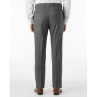 360° Luxury Performance Wool Tropical Flat Front Trouser in Medium Grey by 6 East by Ballin