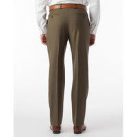 Super 120s Luxury Wool Serge Comfort-EZE Trouser in Olive (Flat Front Models) by Ballin