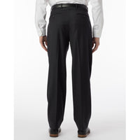 Super 120s Luxury Wool Serge Comfort-EZE Trouser in Charcoal (Manchester Pleated Model) by Ballin