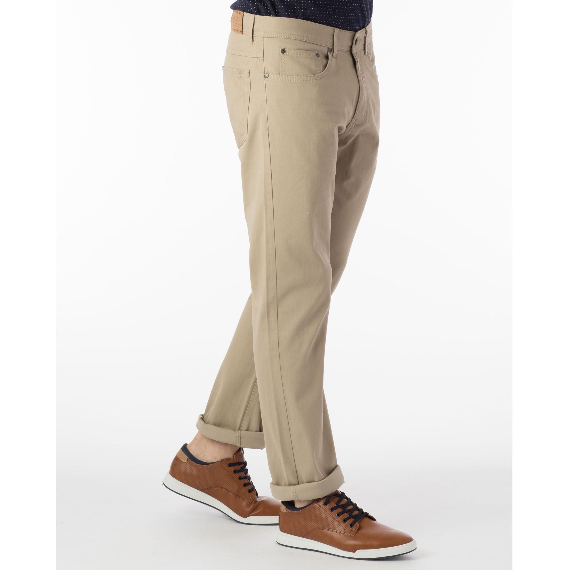 Perma Color Pima Twill 5-Pocket Pants in True Khaki (Crescent Modern Fit) by Ballin