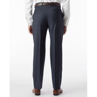 Super 120s Luxury Wool Serge Comfort-EZE Trouser in Navy Mix (Flat Front Models) by Ballin