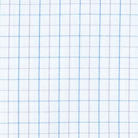 The Palmer - Wrinkle-Free Tattersall Cotton Dress Shirt with Button-Down Collar in Blue and Lavender, Size 17 1/2 - 36-37 (Tall Fit) by Cooper & Stewart