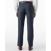 Sharkskin Super 120s Worsted Wool Comfort-EZE Trouser in New Navy (Flat Front Models) by Ballin