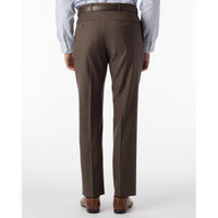 Sharkskin Super 120s Worsted Wool Comfort-EZE Trouser in Chestnut (Flat Front Models) by Ballin