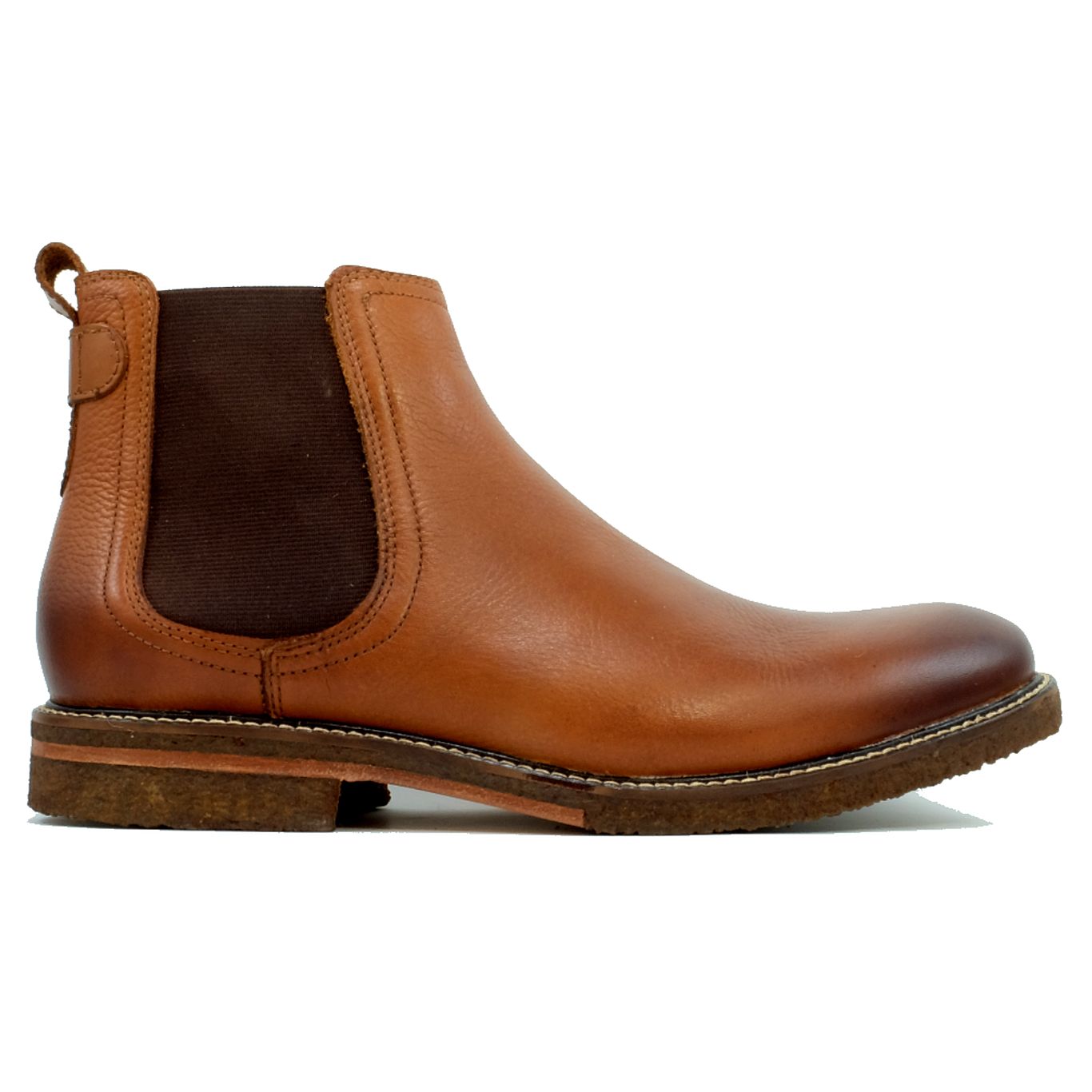 Colton Burnished Calfskin Chelsea Boot in Mahogany by Alan Payne Footwear