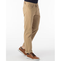 Perma Color Pima Twill 5-Pocket Pants in Khaki, Size 33 (Crescent Modern Fit) by Ballin