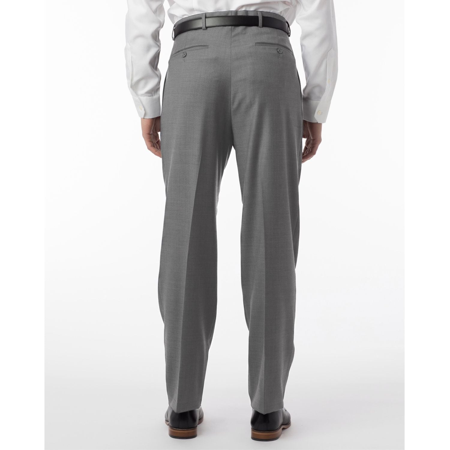 Super 120s Wool Travel Twill Comfort-EZE Trouser in Pearl Grey (Manchester Pleated Model) by Ballin