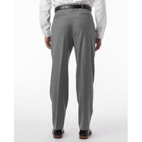Super 120s Wool Travel Twill Comfort-EZE Trouser in Pearl Grey, Size 40 (Manchester Pleated Model) by Ballin