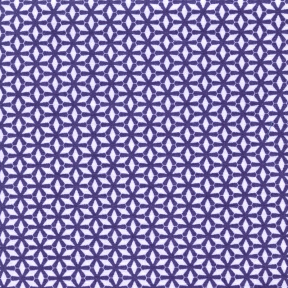 Purple Print No-Iron Cotton Sport Shirt with Hidden Button Down Collar by Leo Chevalier
