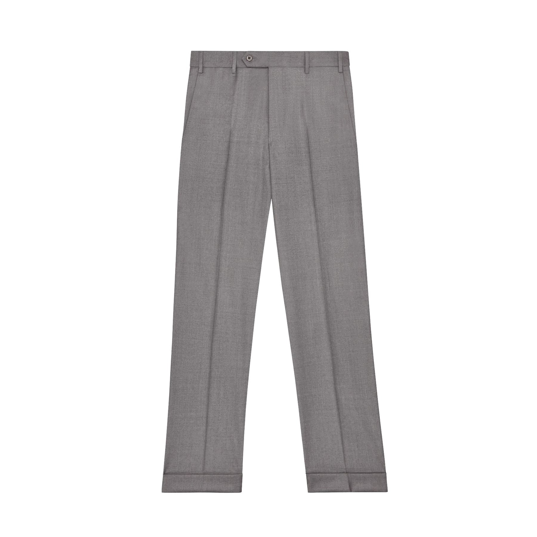 Todd Flat Front Super 120s Wool Serge Trouser in Light Grey (Full Fit) by Zanella