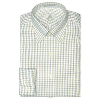 The Addison - Wrinkle-Free Windowpane Plaid Cotton Dress Shirt with Button-Down Collar in Multi by Cooper & Stewart