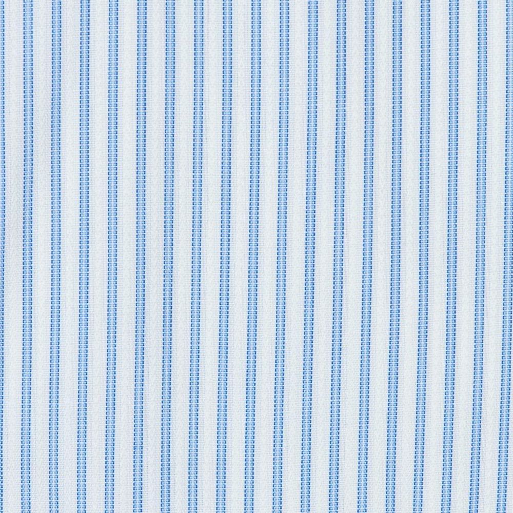The Franklin Blue - Wrinkle-Free Satin Stripe Cotton Dress Shirt by Cooper & Stewart