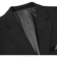 Super 140s Wool Single Breasted CLASSIC FIT Blazer in Black (Short, Regular, and Long Available) by Renoir