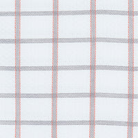 The Newport - Wrinkle-Free Box Check Cotton Dress Shirt in Grey and Coral by Cooper & Stewart