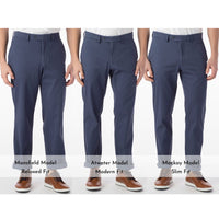 Perma Color Pima Twill Khaki Pants in Cadet Blue, Size 38 (Atwater Modern Fit) by Ballin
