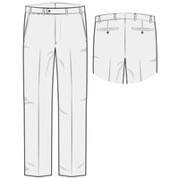 Super 130s Loro Piana Wool Gabardine Flat Front Trouser in Black, Size 32 (Park Traditional Fit) by 6 East by Ballin