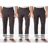 Perma Color Pima Twill Khaki Pants in Pavement (Flat Front Models) by Ballin