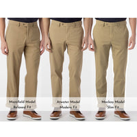 Perma Color Pima Twill Khaki Pants in Khaki (Flat Front Models) by Ballin