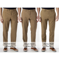 Perma Color Pima Twill Khaki Pants in British Tan (Flat Front Models) by Ballin
