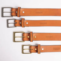 English Tan Bridle Leather Belt by Hooks Crafted Leather Co