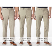 Perma Color Pima Twill Khaki Pants in Stone, Size 34 (Mansfield Relaxed Fit) by Ballin