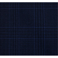 Stretch Performance 2-Button CLASSIC FIT Suit in Navy Check (Short, Regular, and Long Available) by Renoir