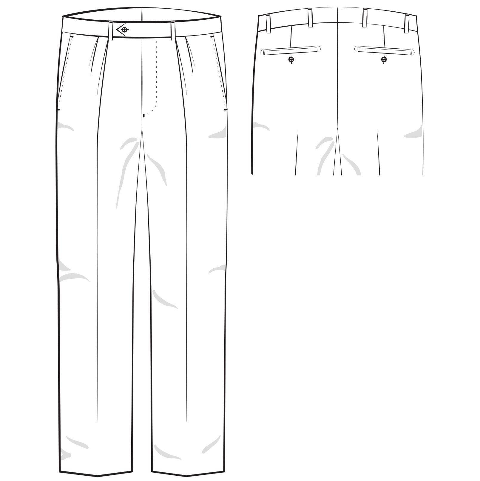 Super 120s Wool Gabardine Comfort-EZE Trouser in Medium Grey (Manchest