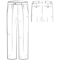 Super 120s Wool Gabardine Comfort-EZE Trouser in Medium Grey (Manchester Pleated Model) by Ballin