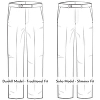 Super 120s Wool Travel Twill Comfort-EZE Trouser in Sand, Size 38 (Dunhill Traditional Fit) by Ballin
