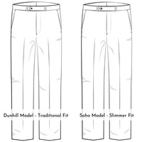 Super 120s Luxury Wool Serge Comfort-EZE Trouser in Oatmeal (Flat Front Models) by Ballin