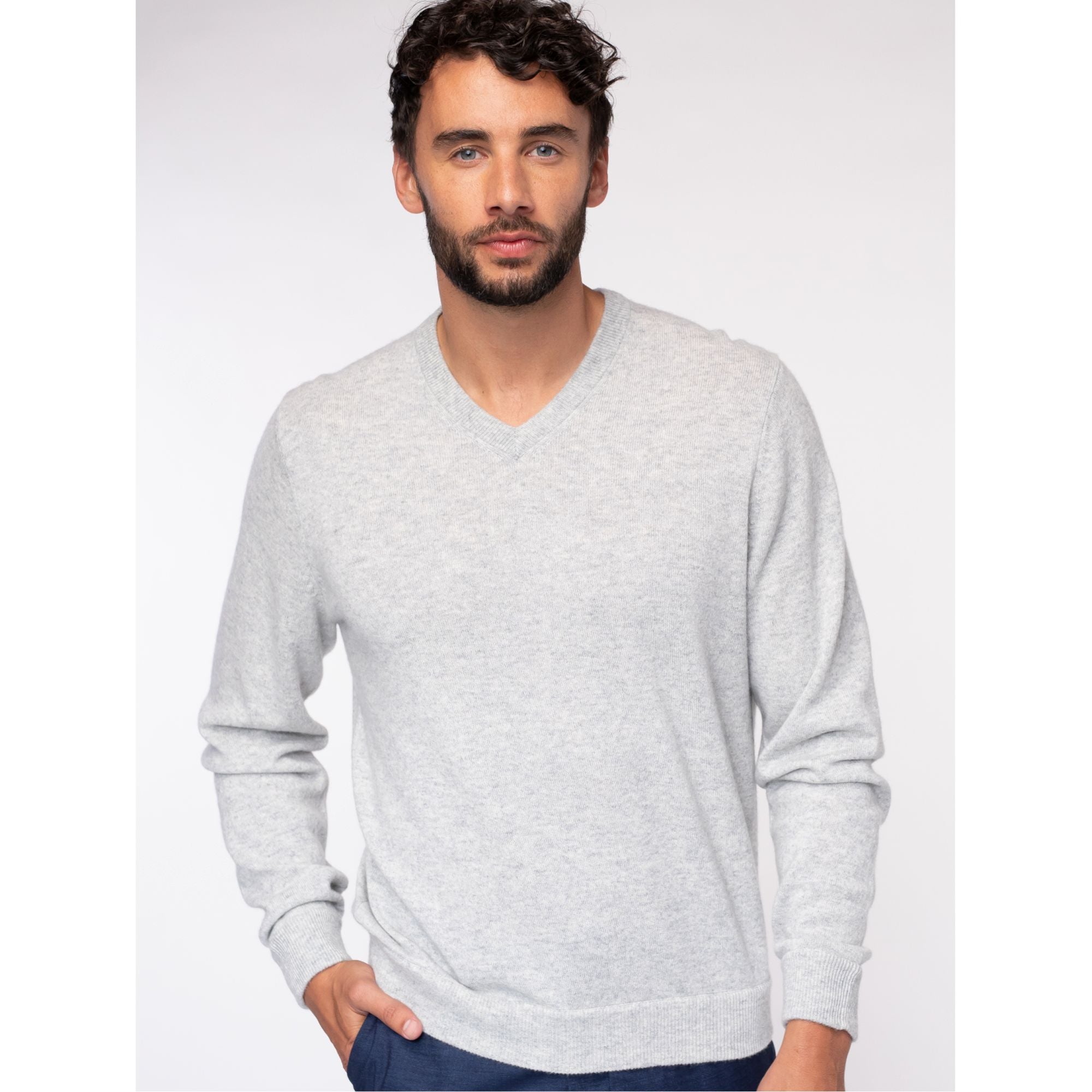Classic V-Neck 100% Cashmere Sweater (Choice of Colors) by Alashan Cashmere