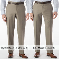 Super 120s Luxury Wool Serge Comfort-EZE Trouser in Taupe (Flat Front Models) by Ballin