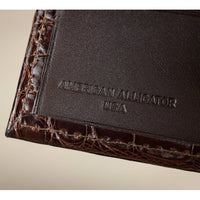 Genuine Alligator Billfold Wallet in Brown by Torino Leather