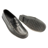 Key West Loafer in Black Waxy Leather by T.B. Phelps