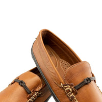 Lace Bit Driver in Gridiron Brown Tumbled Leather by T.B. Phelps