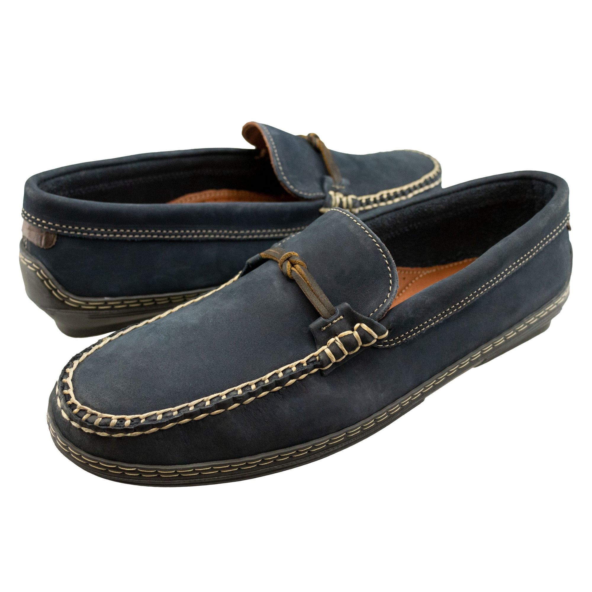 Lace Bit Driver in Navy Suede by T.B. Phelps