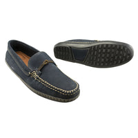 Lace Bit Driver in Navy Suede by T.B. Phelps
