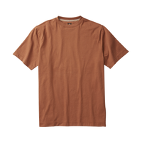 Crew Neck Peruvian Cotton Tee Shirt in Brick by Left Coast Tee